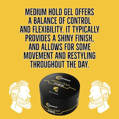 Professional Hair Styling Gel Medium Hold