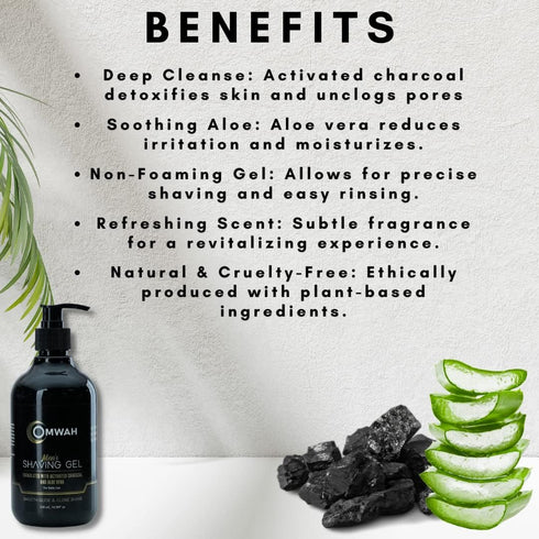 Charcoal Shaving Gel with Aloe Vera
