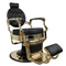 Reclining Hydraulic Barber Chairs (KS-9704) Black and Gold