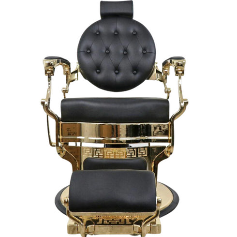 Reclining Hydraulic Barber Chairs (KS-9704) Black and Gold