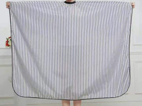 Hair Cut Coloring Cape (black thin stripes)