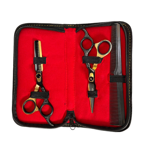 Professional 7.5" Hair Cutting Scissors and Thinners Kit